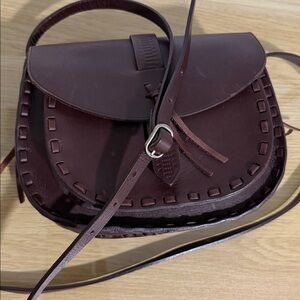 Madewell Dark Brown Leather Crossbody Bag